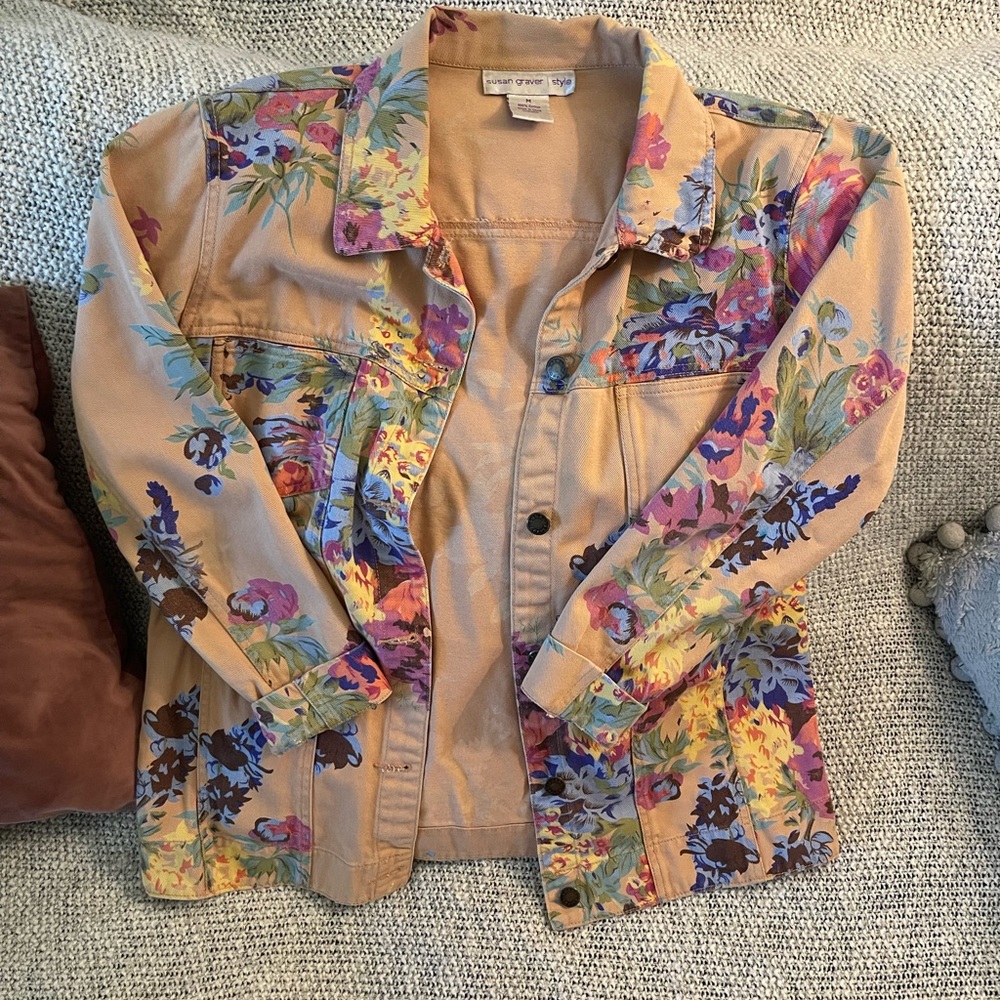 Vintage Floral Denim Jacket